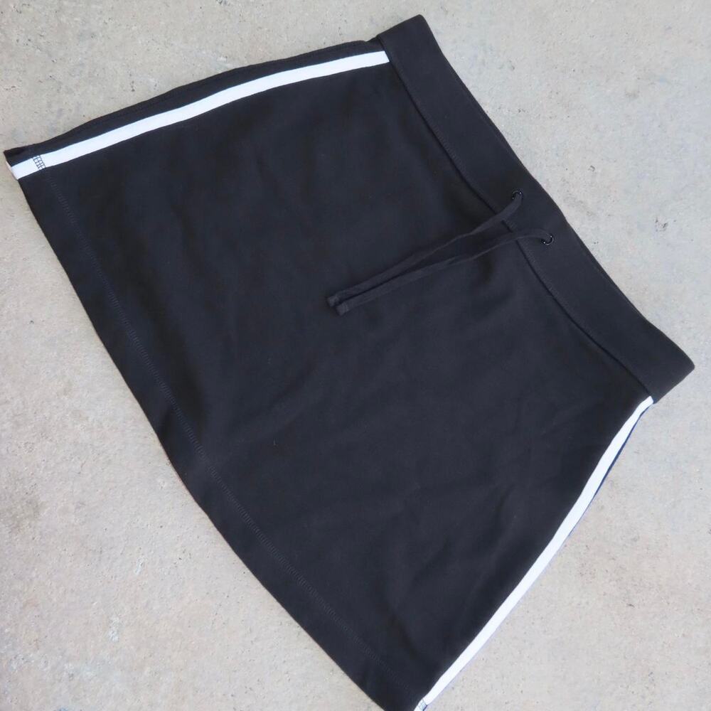 Black with white pin stripe